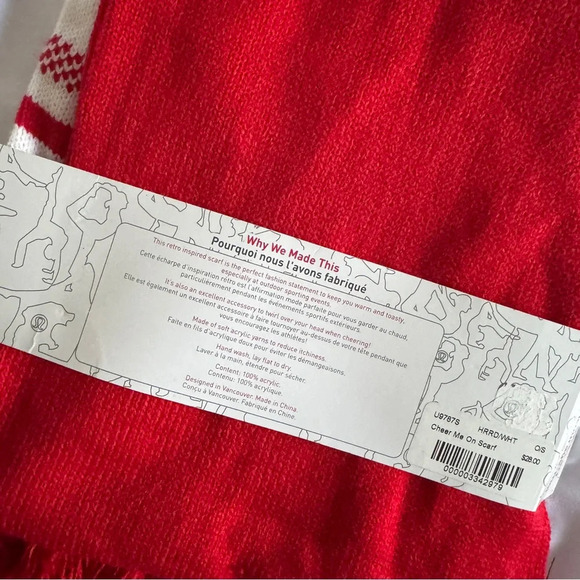 🆕🇨🇦 RARE 2010 Lululemon Canada Cheer Me On Scarf - Picture 4 of 6